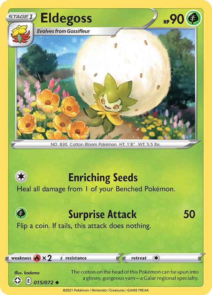 Eldegoss - 015/072 - Uncommon [swsh45-015] [Non-Holo]
