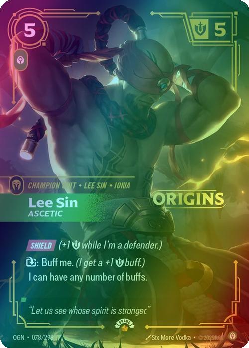 Lee Sin - Ascetic (Stamped) - 078/298 [Riftbound Organized Play Promotional Cards] [Foil]