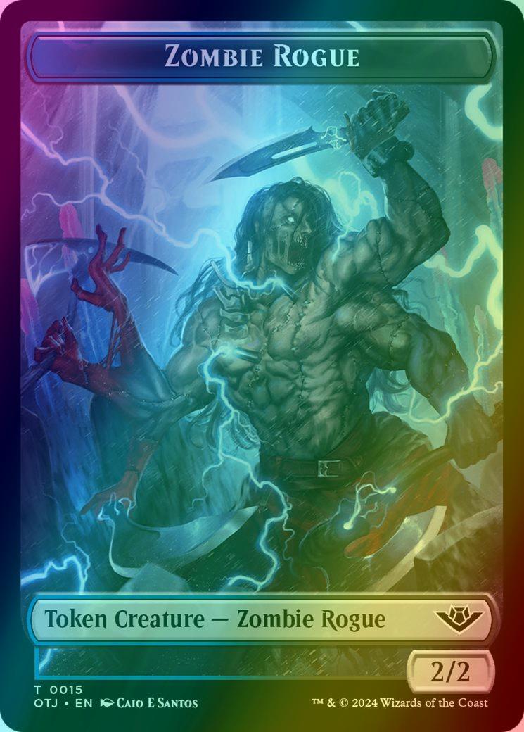 Mercenary Token (10) // Zombie Rogue Token (15) [Outlaws of Thunder Junction: Tokens] [Foil]