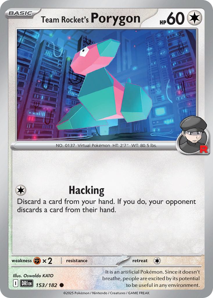 Team Rocket's Porygon - 153/182 - Common [sv10-153] [Non-Holo]