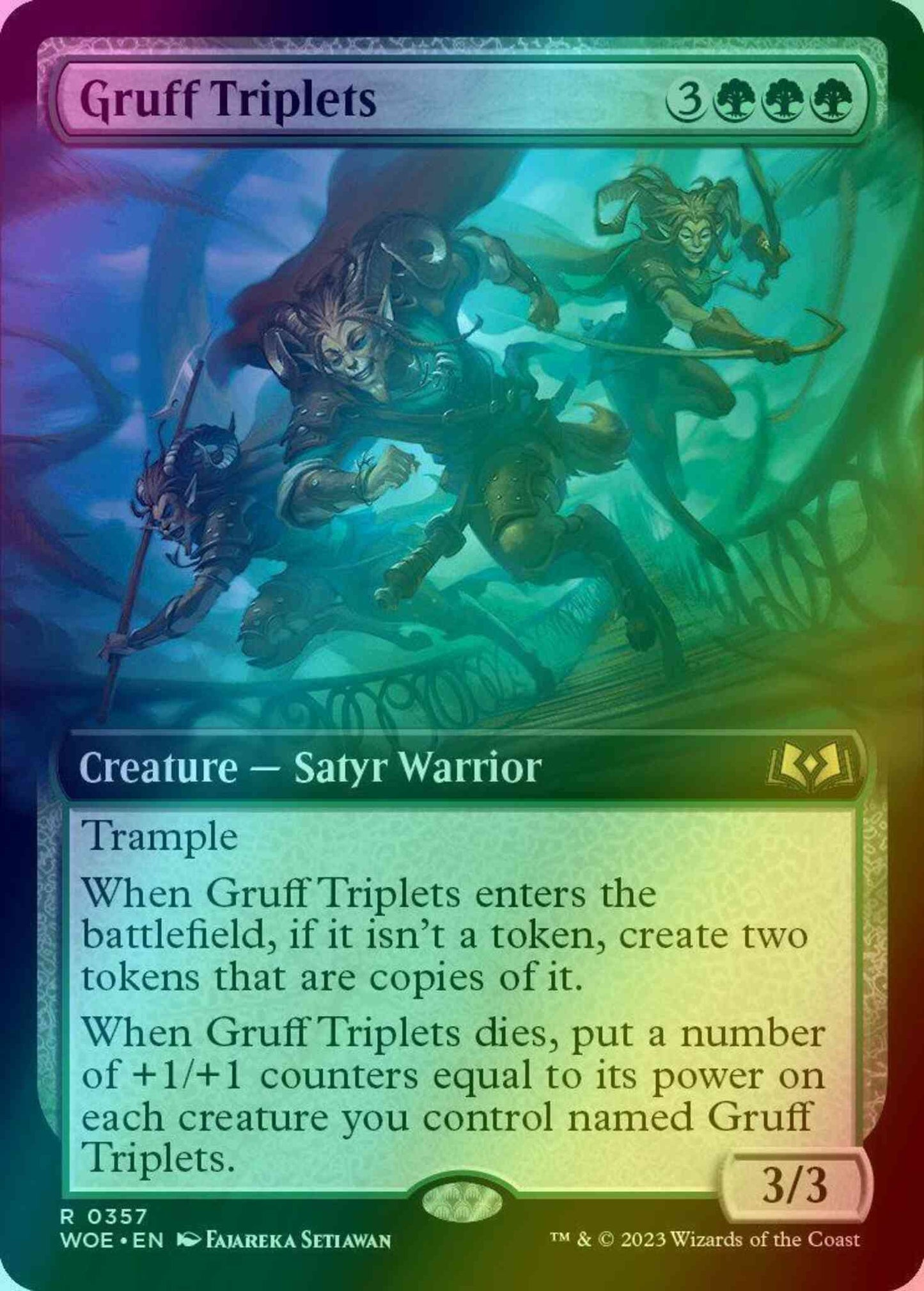 Gruff Triplets [357] [Extended Art] [Wilds of Eldraine] [Foil]