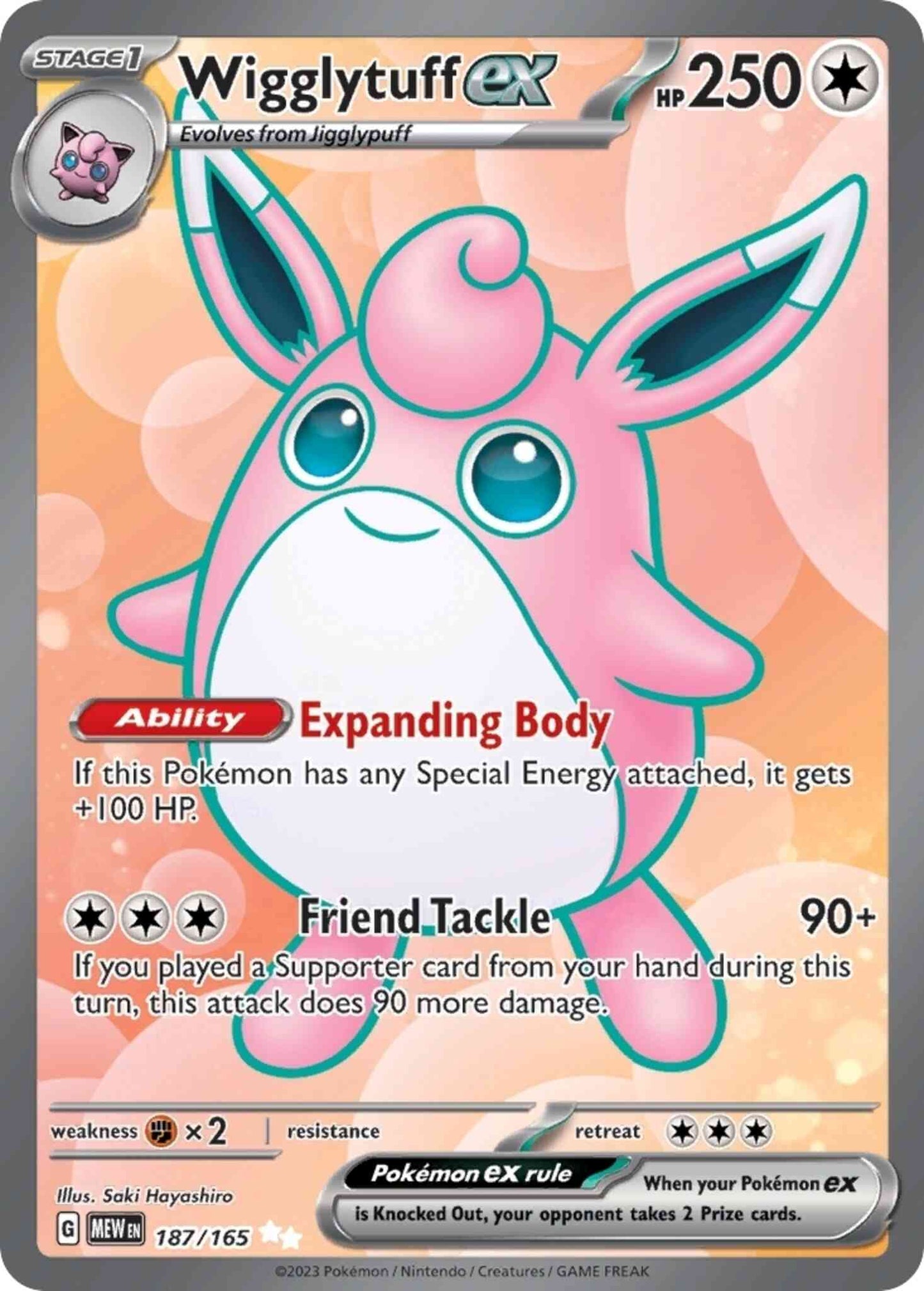 Wigglytuff ex - 187/165 - Ultra Rare [sv035-187] [Ultra]