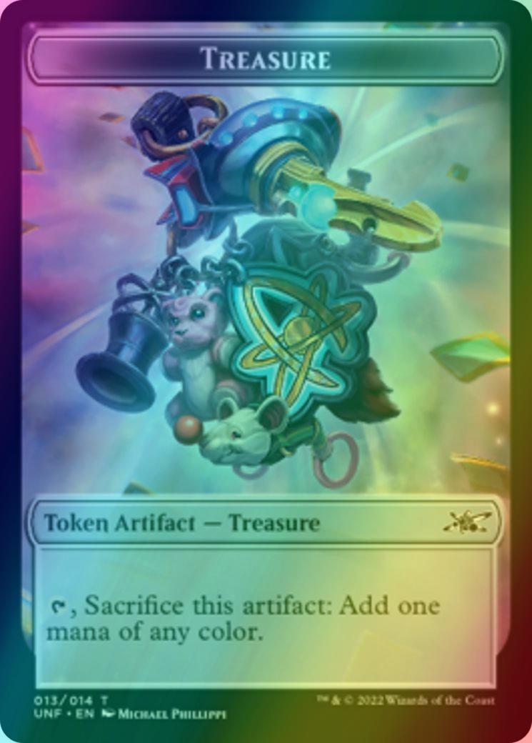 Cat Token (01) // Treasure Token (13) [Unfinity: Tokens] [Foil]