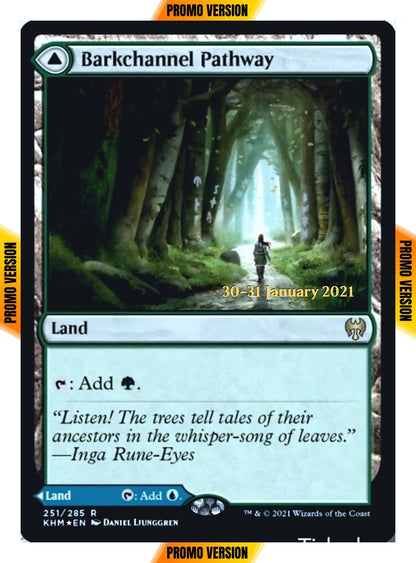 Barkchannel Pathway // Tidechannel Pathway [Prerelease] [251s] [Kaldheim Promos] [Foil]