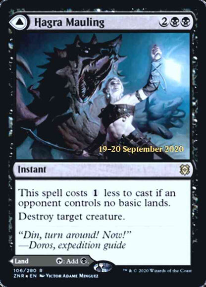 Hagra Mauling // Hagra Broodpit [Prerelease] [106s] [Zendikar Rising Promos] [Foil]