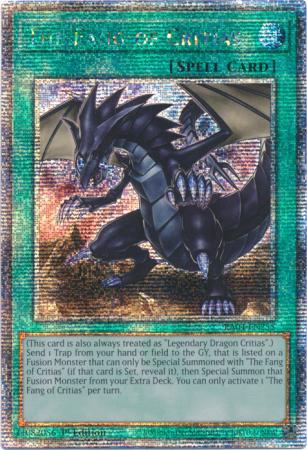 The Fang of Critias - RA04-EN255 - Quarter Century Secret Rare - 1st Edition