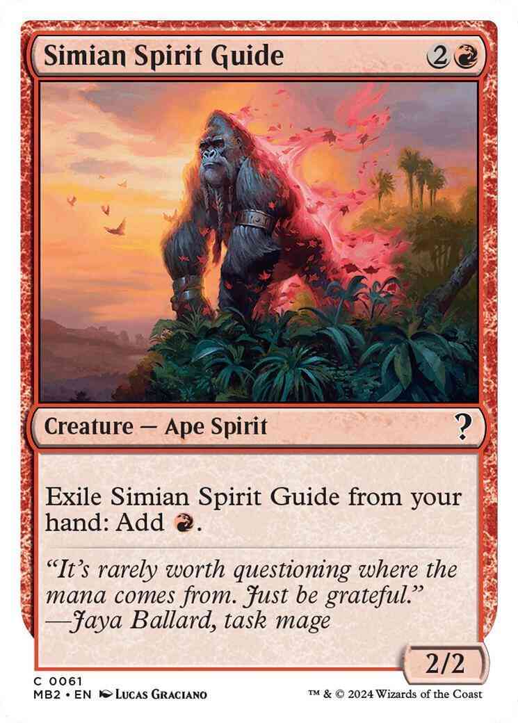 Simian Spirit Guide [61] [White Border] [Mystery Booster 2] [Non-Foil]