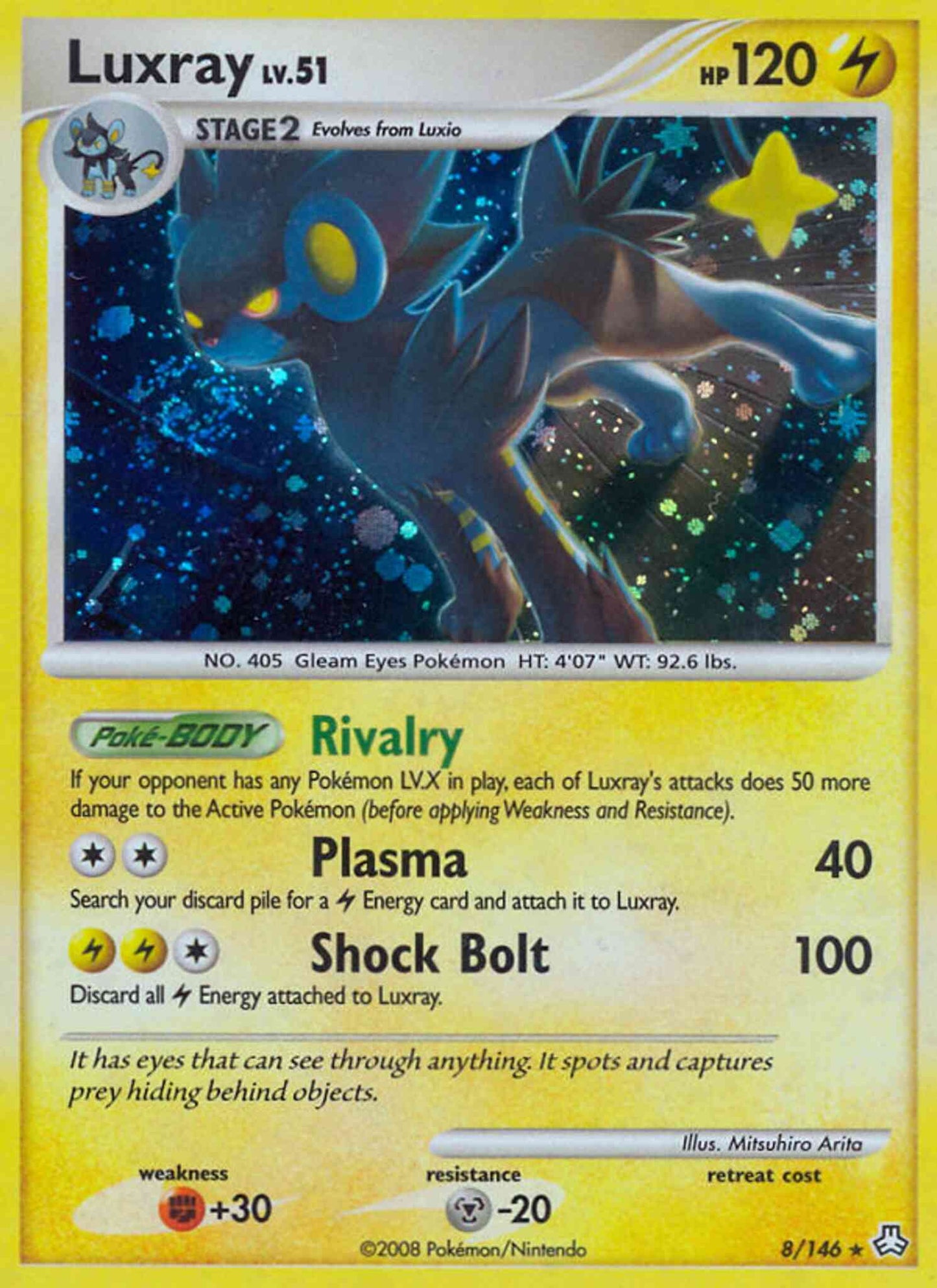 Luxray - 8/146 - Rare Holo [dp6-8] [Reverse Holo]