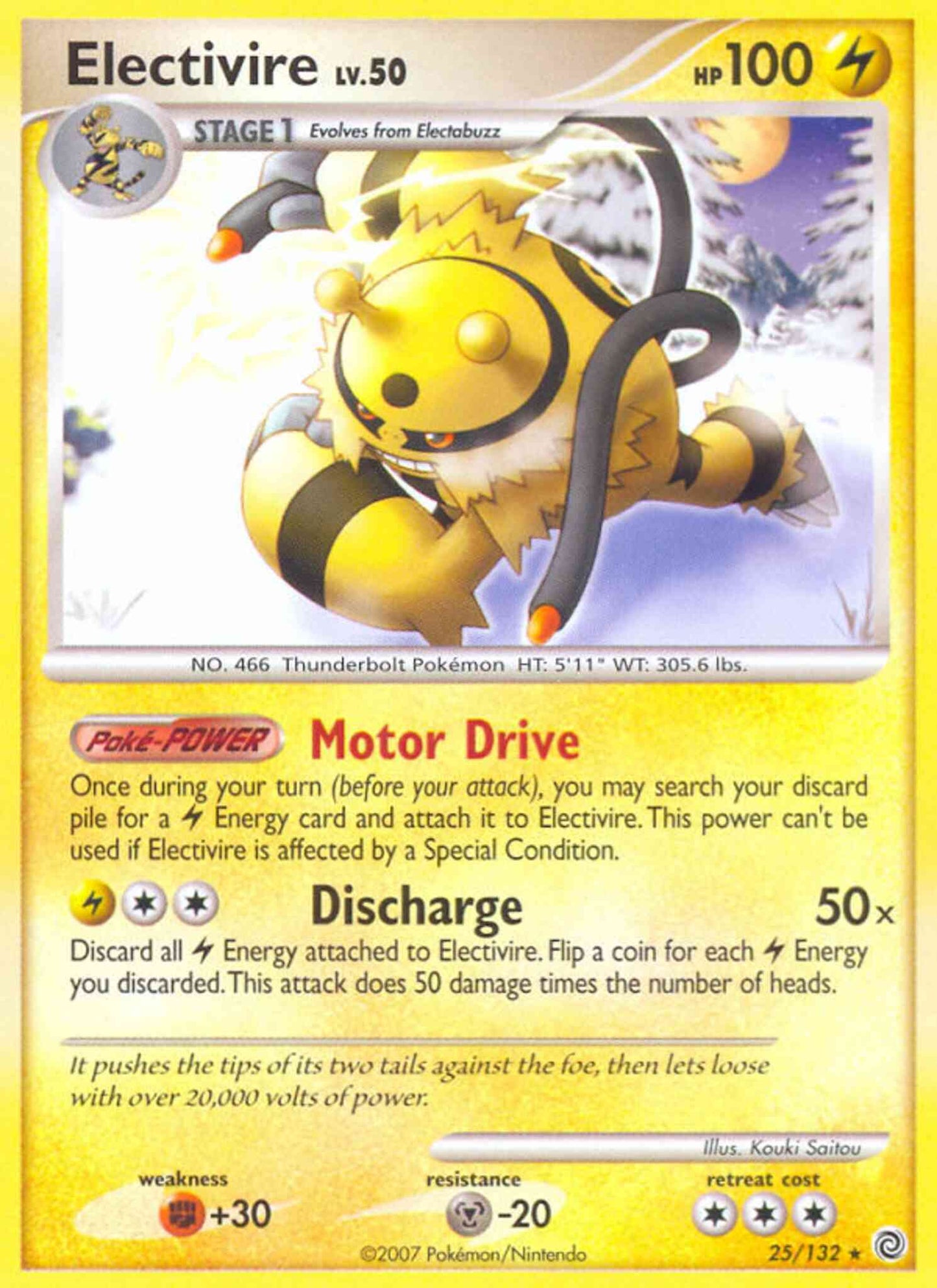 Electivire - 25/132 - Rare [dp3-25] [Non-Holo]