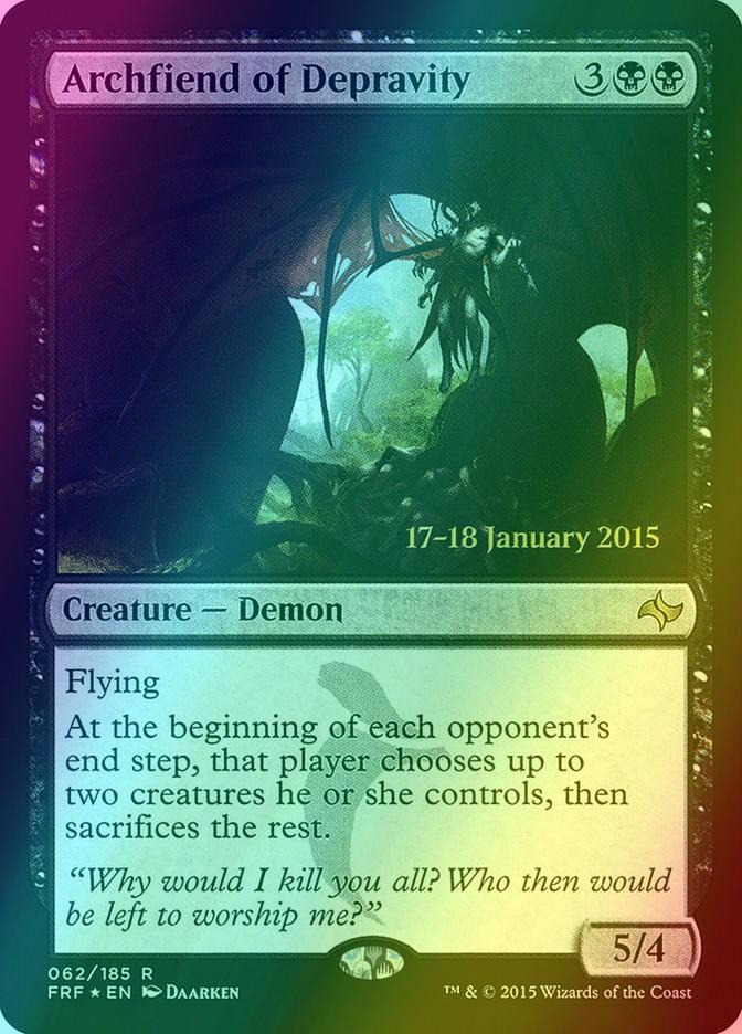 Archfiend of Depravity [62s] [Fate Reforged Promos] [Foil]