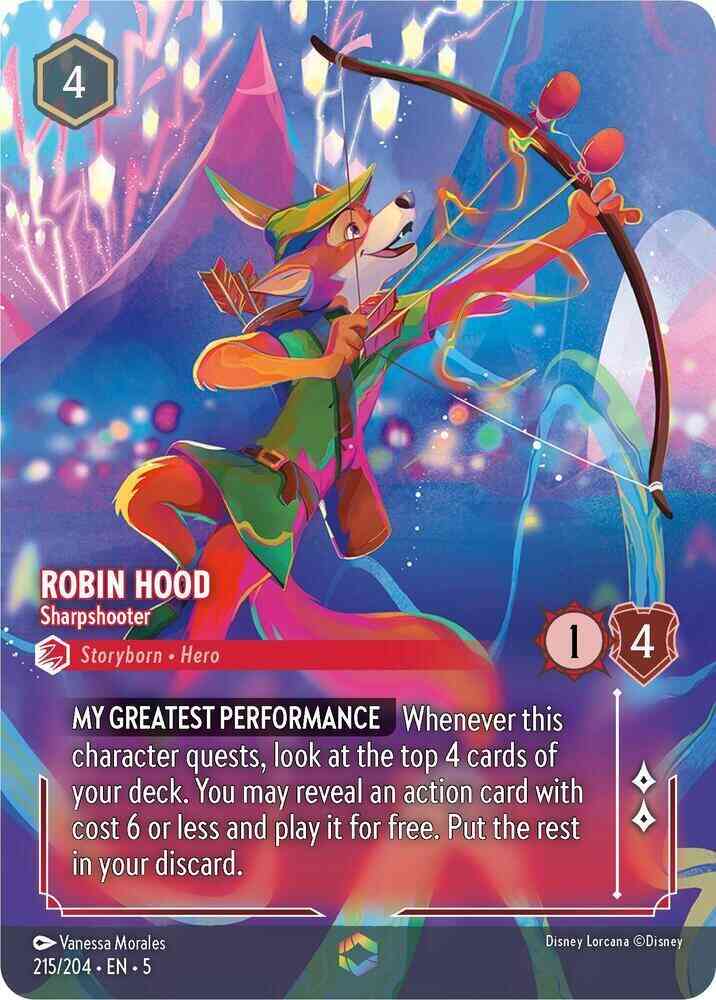 Robin Hood - Sharpshooter (Enchanted) - 215/204 [Shimmering Skies] [Holofoil]