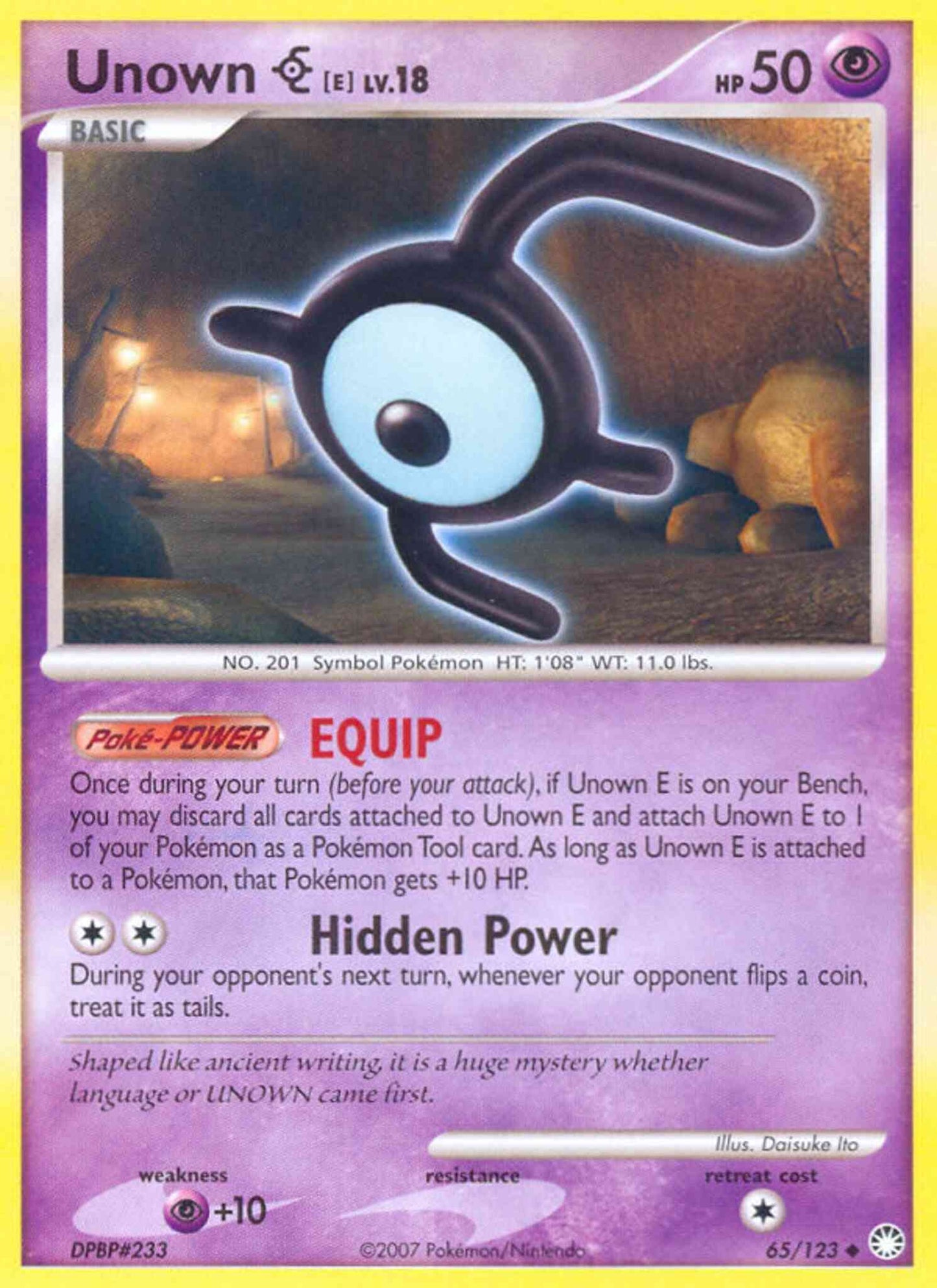 Unown E - 65/123 - Uncommon [dp2-65] [Non-Holo]