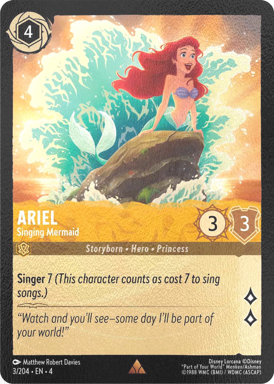Ariel - Singing Mermaid - 3/204 [Ursula's Return] [Cold Foil]