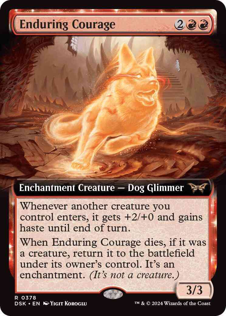 Enduring Courage [378] [Extended Art] [Duskmourn: House of Horror] [Non-Foil]