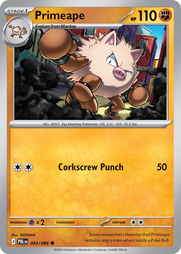 Primeape - 043/084 - Common [me05-043] [Non-Holo]