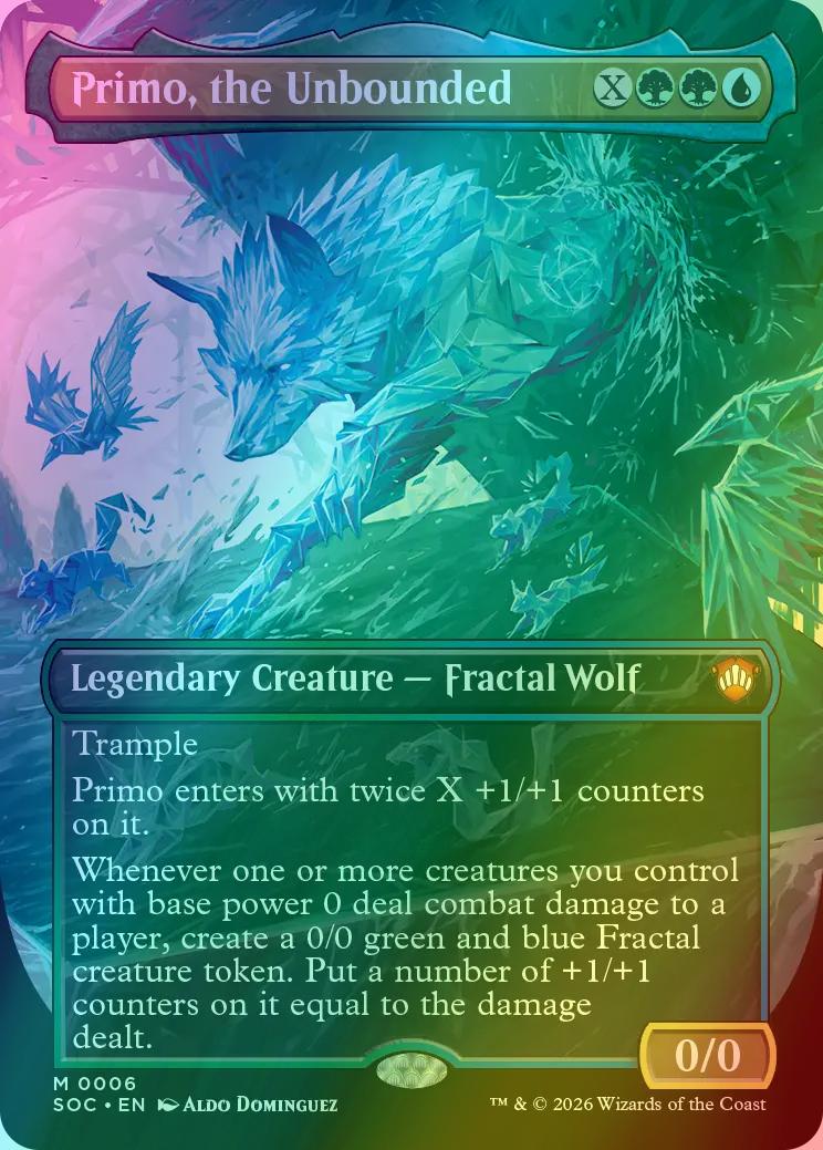 Primo, the Unbounded [6] [Borderless] [Secrets of Strixhaven: Commander] [Foil]