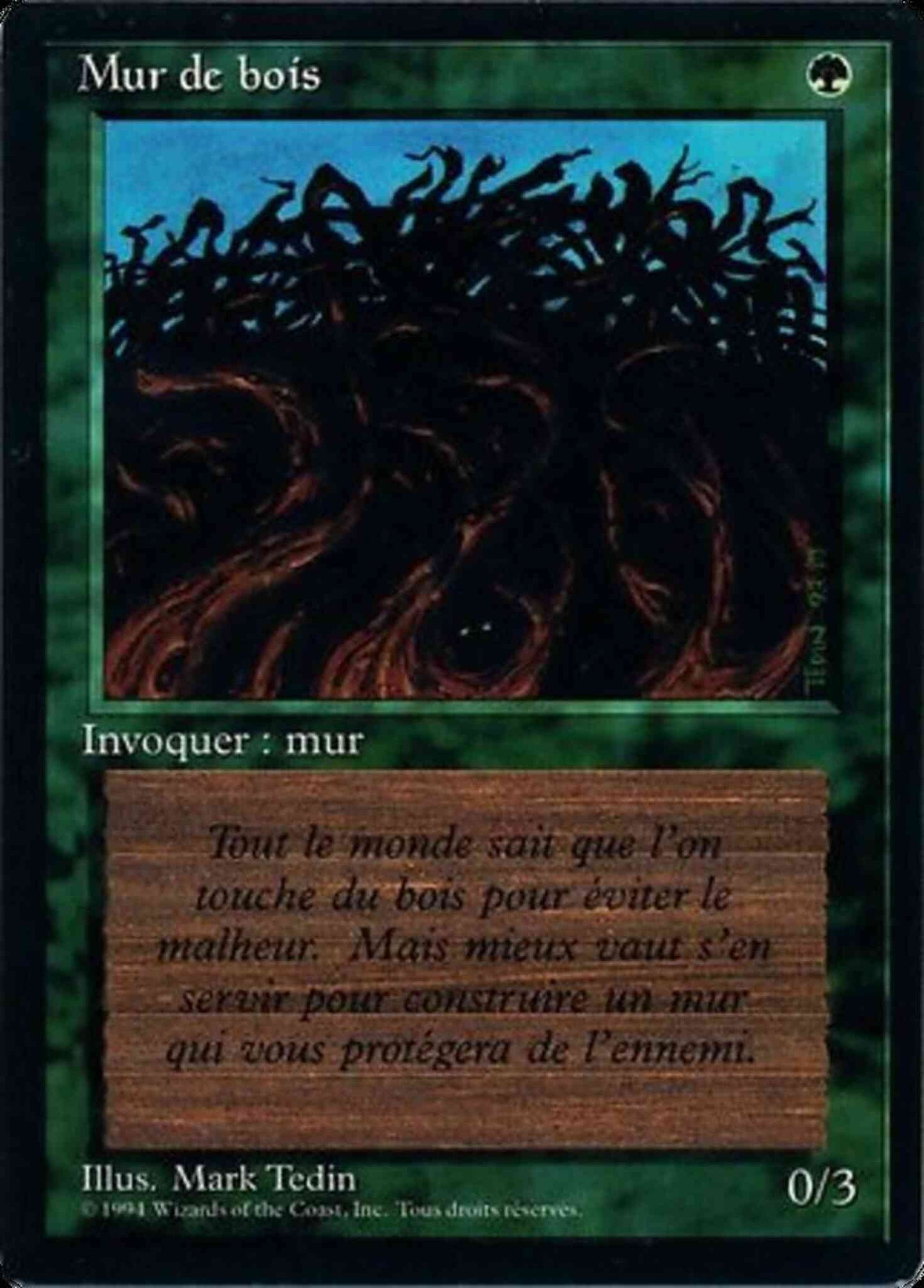 Wall of Wood - French [226] [Foreign Black Border: French] [Non-Foil]
