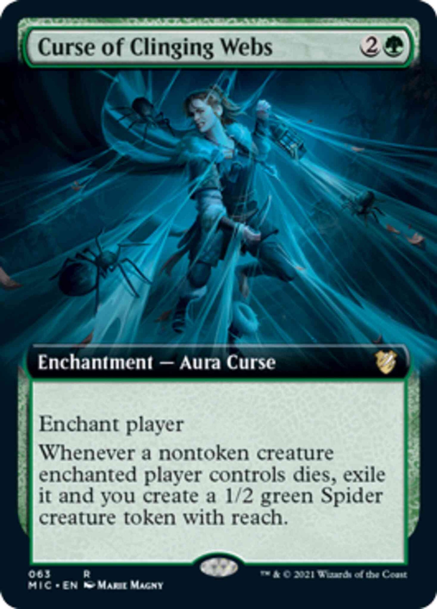 Curse of Clinging Webs [63] [Extended Art] [Innistrad: Midnight Hunt: Commander] [Non-Foil]
