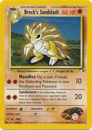 Brock's Sandslash - 23/132 - Rare - Unlimited [gym1U-23] [Non-Holo]