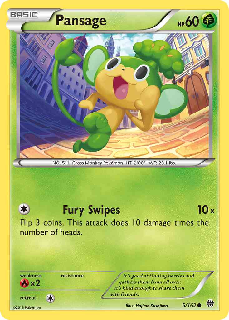 Pansage - 5/162 - Common [xy8-5] [Non-Holo]