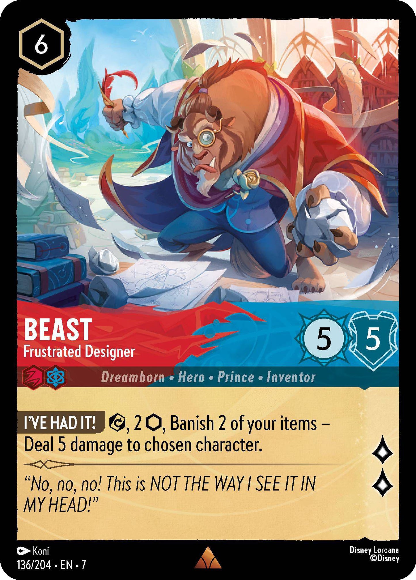 Beast - Frustrated Designer - 136/204 [Archazia's Island] [Non-Foil]