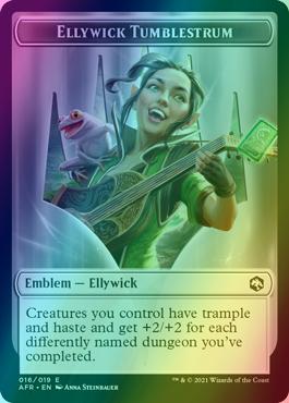 Dog Illusion Token (03) // Ellywick Tumblestrum Emblem (16) [Adventures in the Forgotten Realms: Tokens] [Foil]