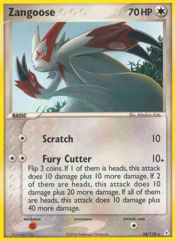 Zangoose - 34/110 - Rare [ex13-34] [Reverse Holo]