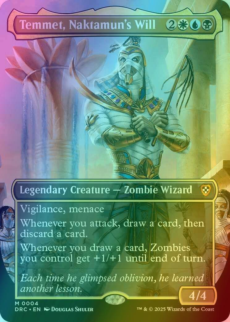 Temmet, Naktamun's Will [4] [Borderless] [Aetherdrift: Commander] [Foil]