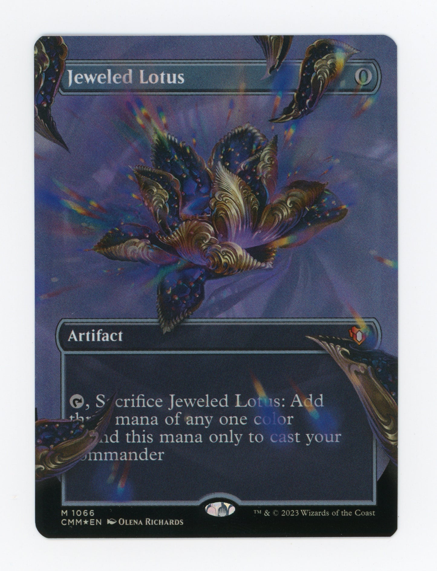 Jeweled Lotus — Borderless|Frame Break|Textured Foil — ID 18678