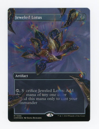 Jeweled Lotus — Borderless|Frame Break|Textured Foil — ID 18678