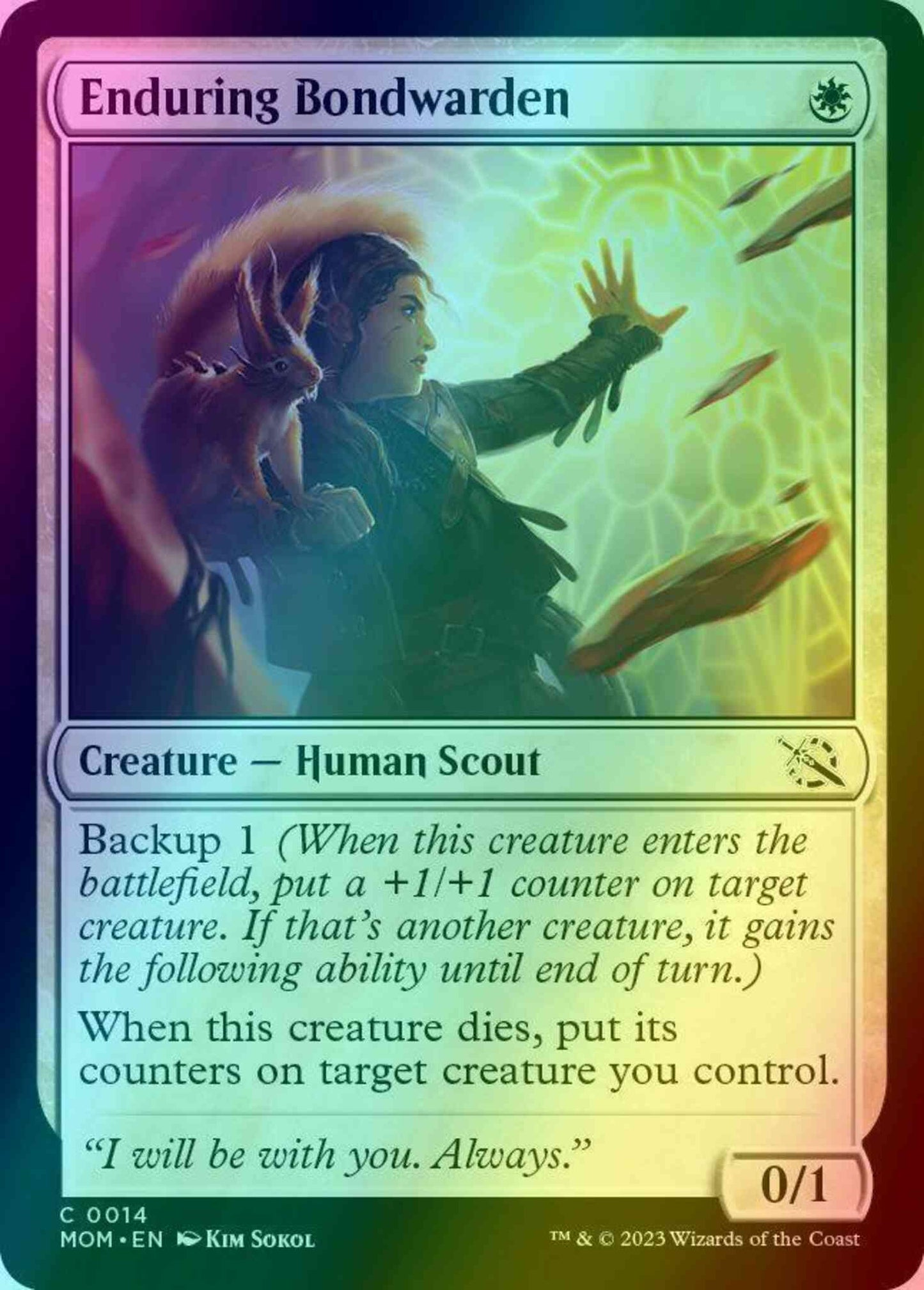 Enduring Bondwarden [14] [March of the Machine] [Foil]