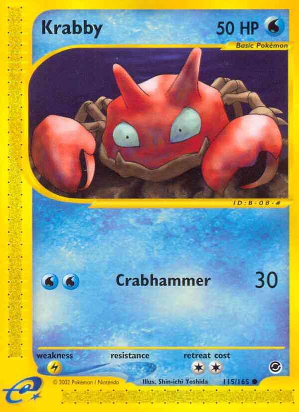 Krabby - 115/165 - Common [ecard1-115] [Non-Holo]