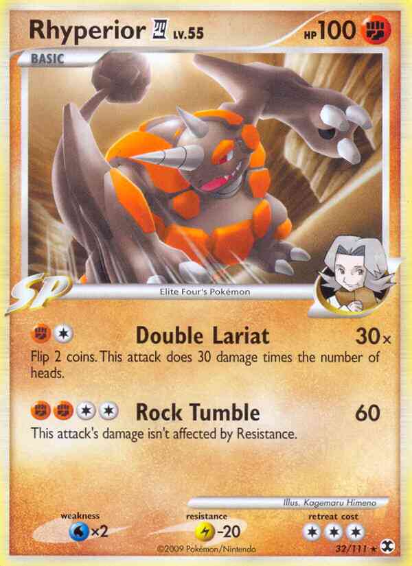 Rhyperior 4 - 32/111 - Rare [pl2-32] [Reverse Holo]