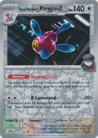 Team Rocket's Porygon-Z - 155/182 - Uncommon [sv10-155] [Reverse Holo]