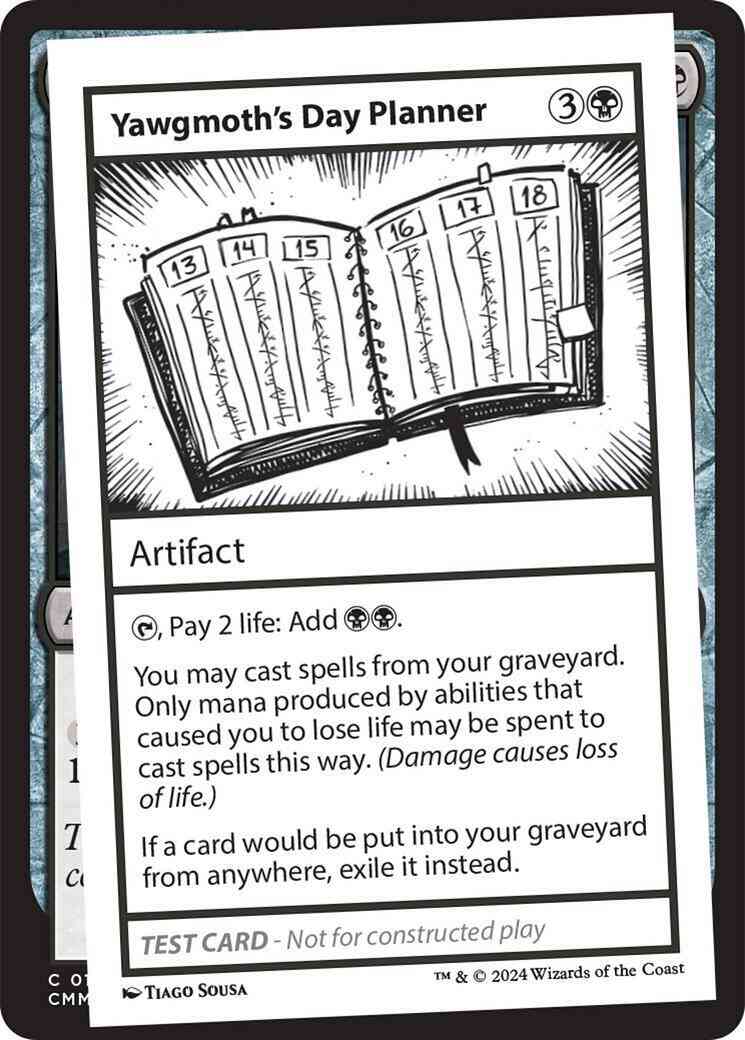 Yawgmoth's Day Planner [319] [Playtest Card] [Mystery Booster 2] [Non-Foil]