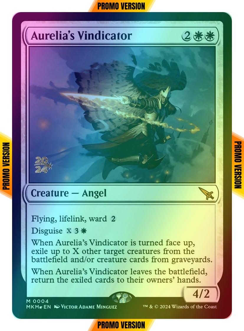 Aurelia's Vindicator [4s] [Prerelease] [Murders at Karlov Manor: Promos] [Foil]