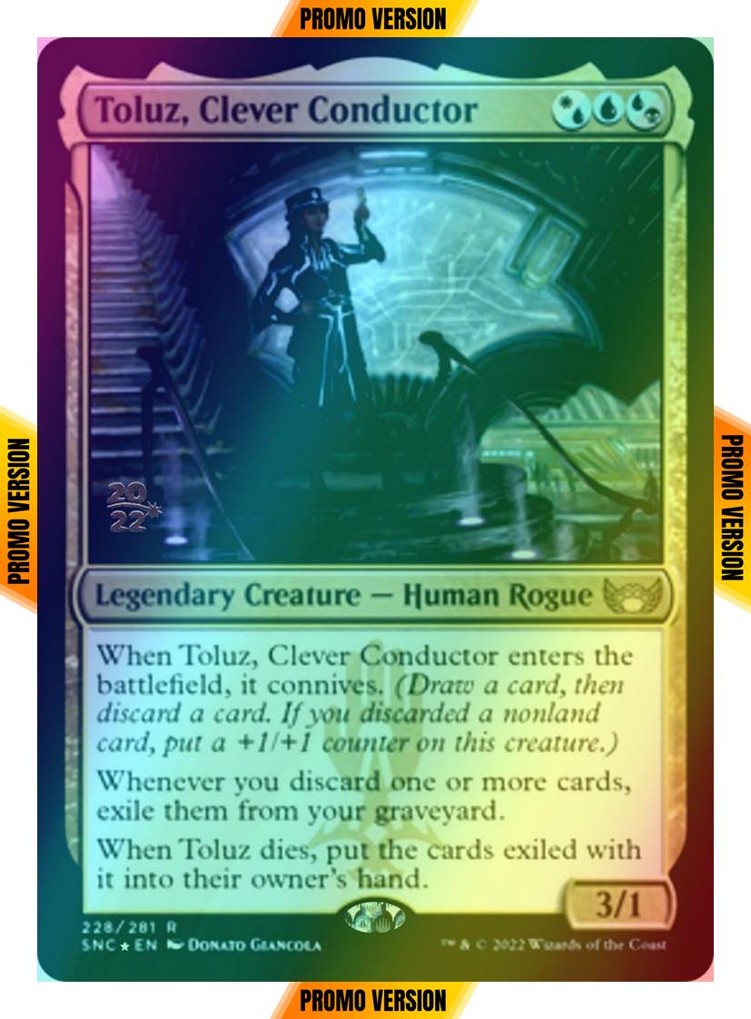 Toluz, Clever Conductor [Prerelease] [228s] [Streets of New Capenna: Promos] [Foil]