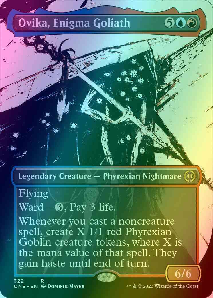 Ovika, Enigma Goliath [322] [Borderless] [Ichor] [Phyrexia: All Will Be One] [Foil]