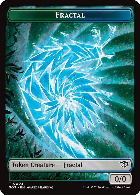 Fractal Token (04) // Thopter Token (28) [Secrets of Strixhaven: Tokens] [Non-Foil]