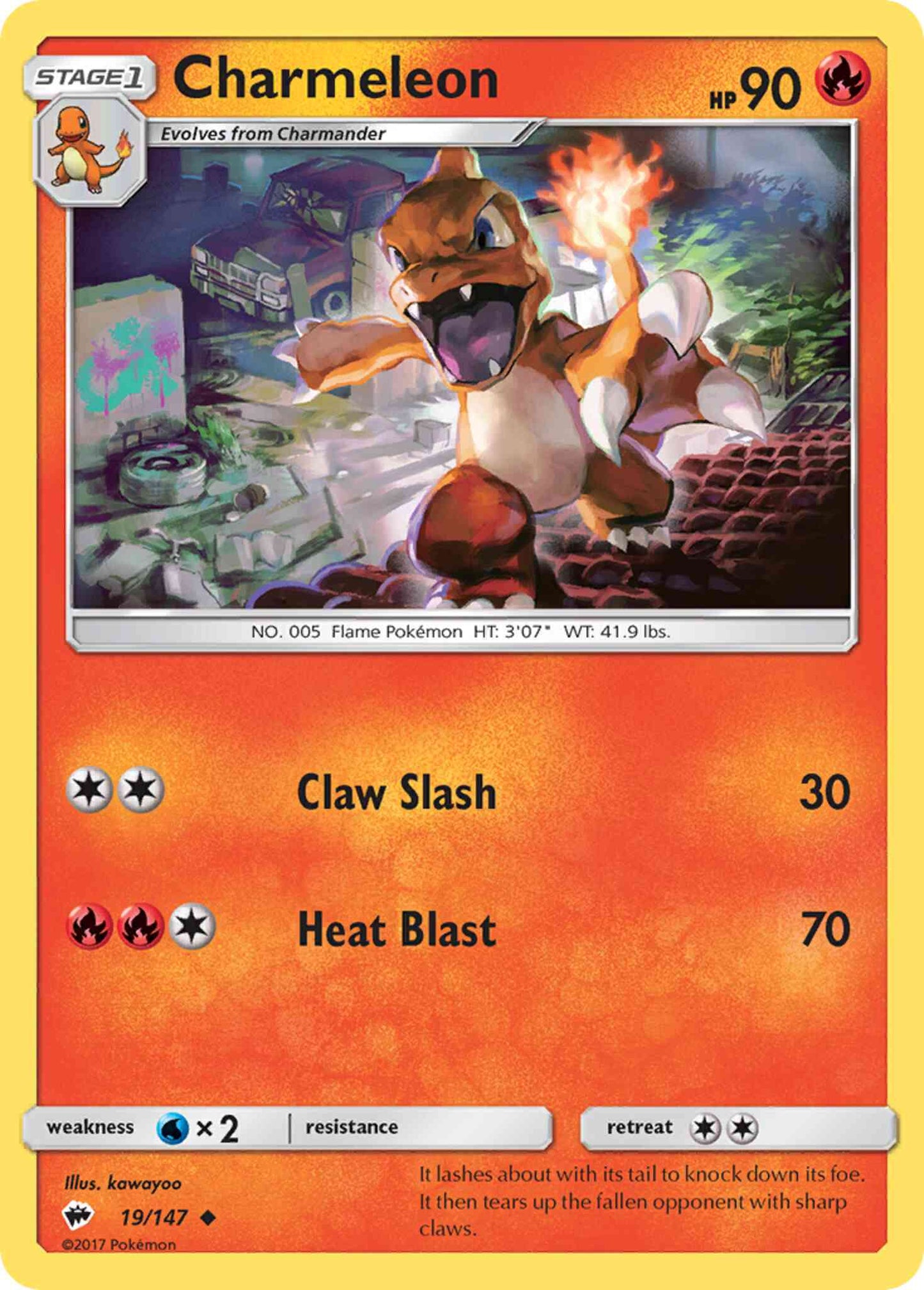 Charmeleon - 19/147 - Uncommon [sm3-19] [Non-Holo]