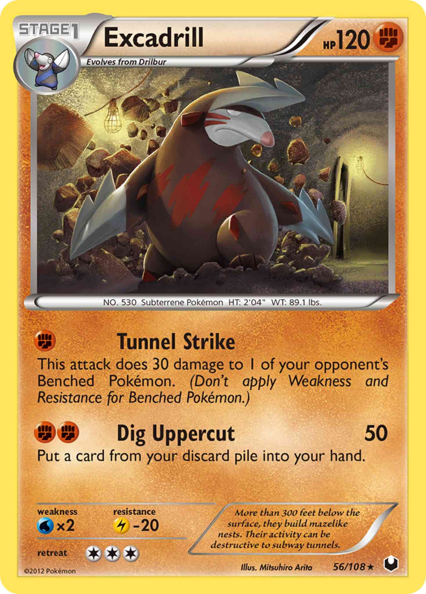 Excadrill - 56/108 - Rare [bw5-56] [Reverse Holo]