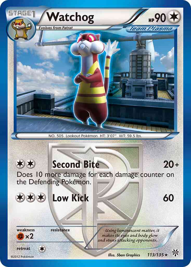 Watchog - 113/135 - Rare [bw8-113] [Reverse Holo]