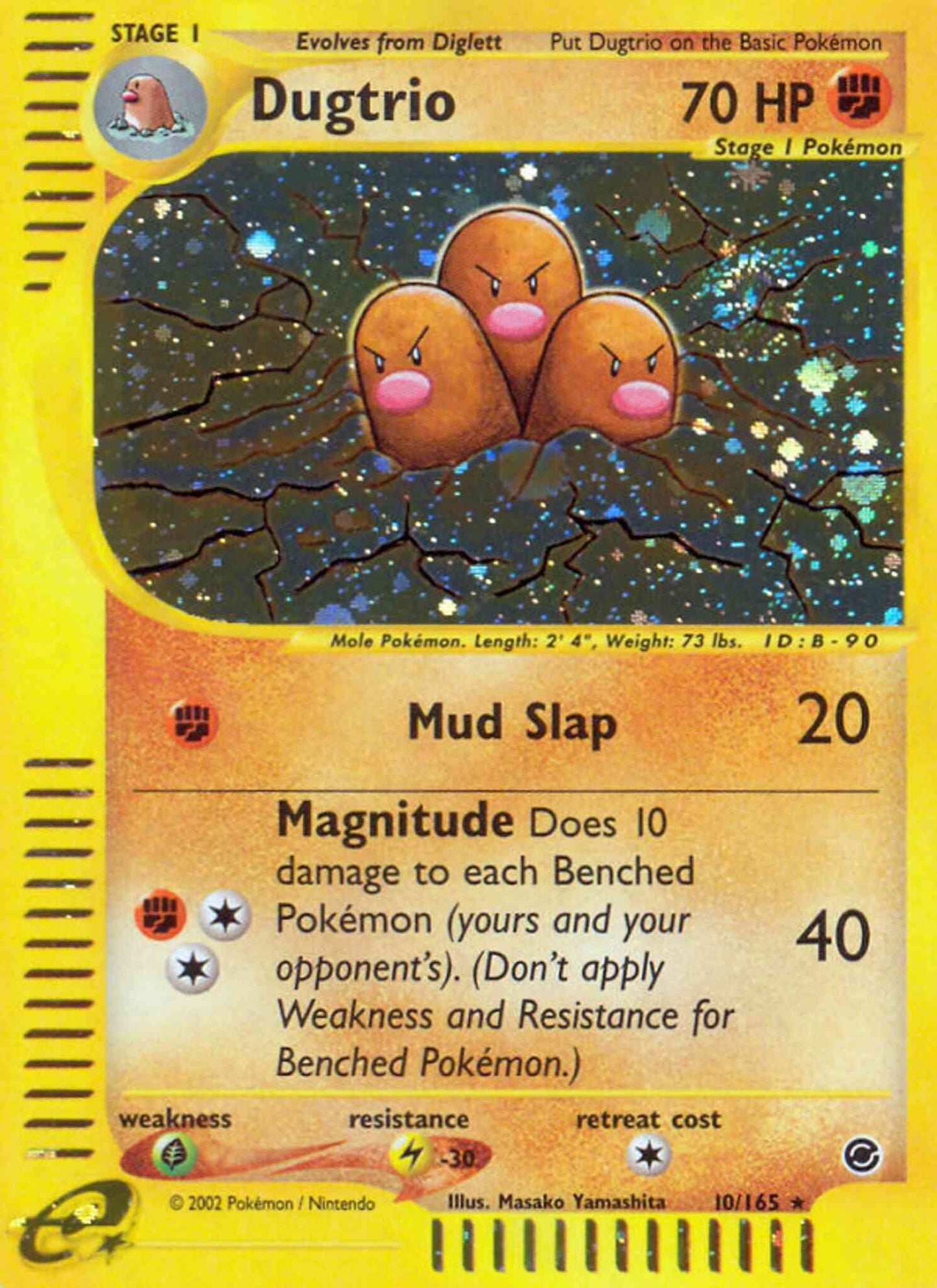Dugtrio - 10/165 - Rare [ecard1-10] [Reverse Holo]
