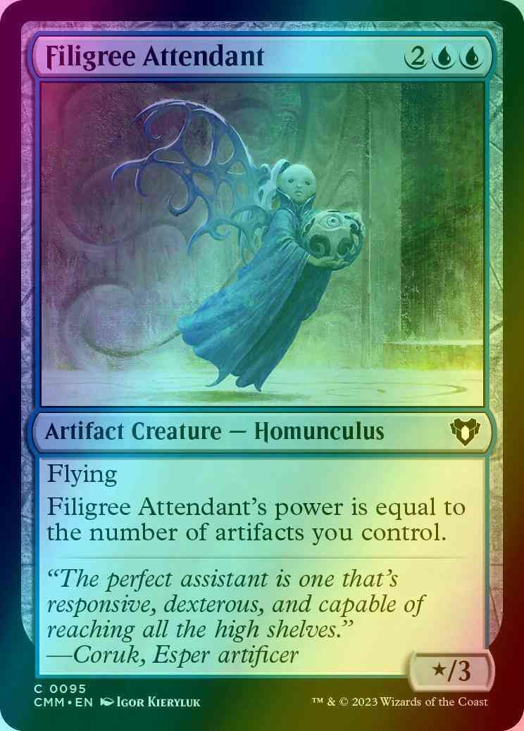 Filigree Attendant [95] [Commander Masters] [Foil]