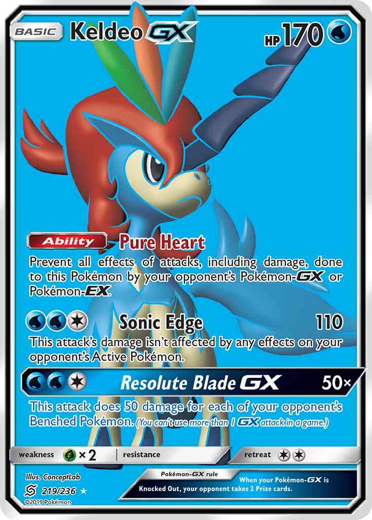 Keldeo-GX - 219/236 - Rare Ultra [sm11-219] [Ultra]