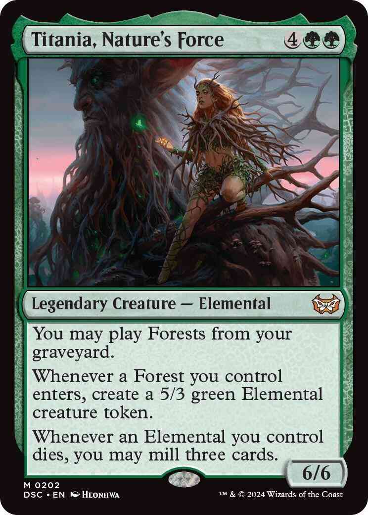 Titania, Nature's Force [202] [Duskmourn: House of Horror: Commander] [Non-Foil]