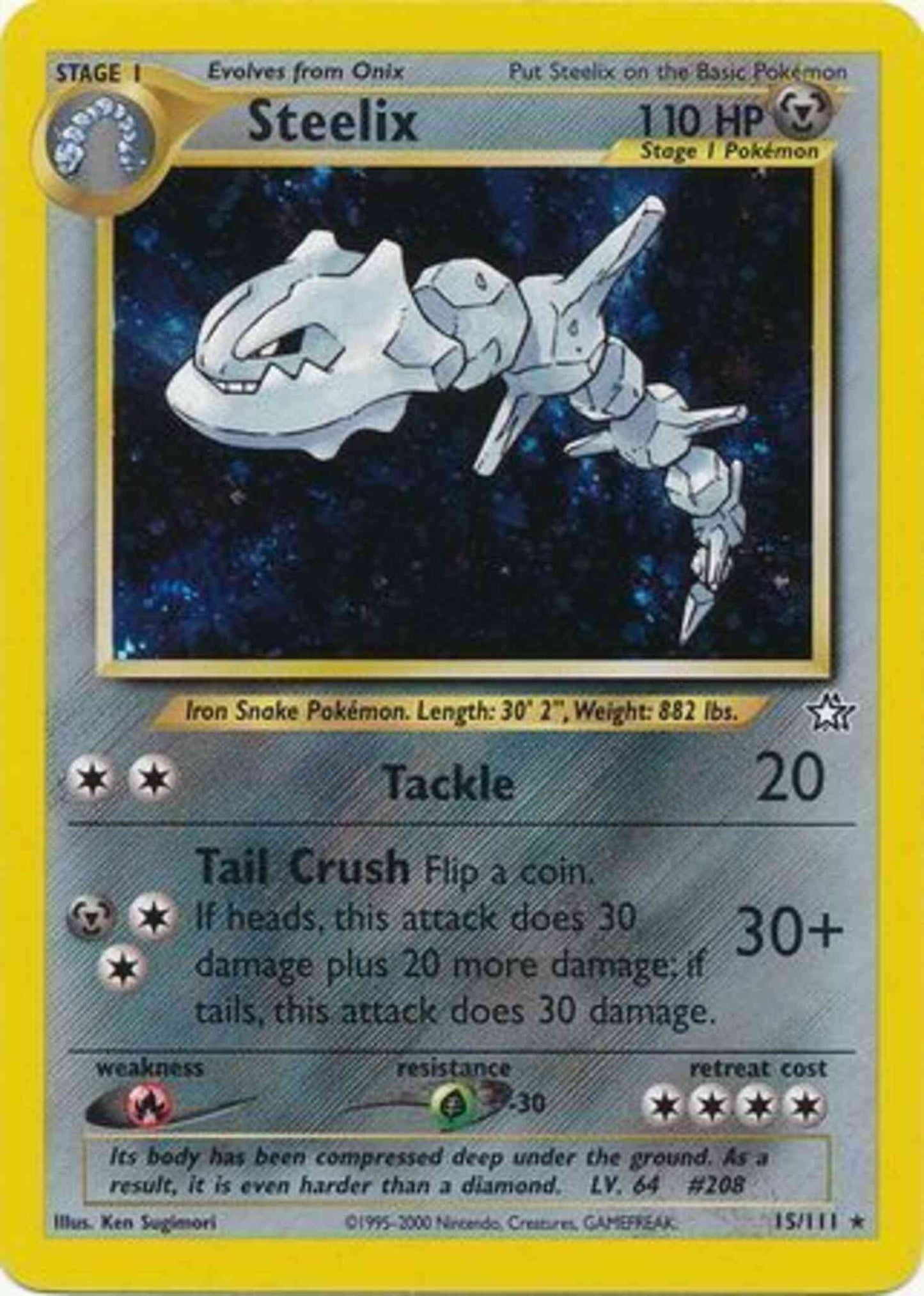Steelix - 15/111 - Rare - Unlimited [neo1U-15] [Holo]