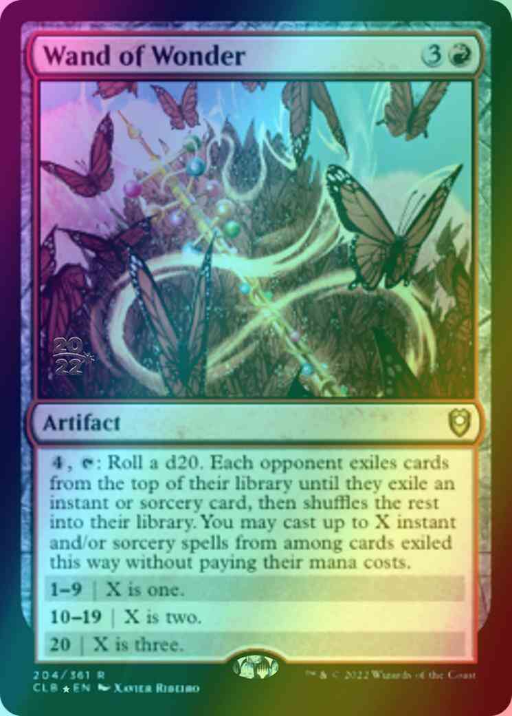 Wand of Wonder [204s] [Prerelease] [Commander Legends: Battle for Baldur's Gate: Promos] [Foil]
