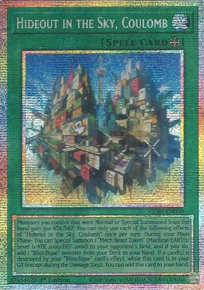 Hideout in the Sky, Coulomb - CORI-EN050 - Starlight Rare - 1st Edition