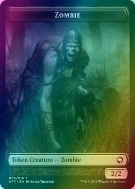 Treasure Token (15) // Zombie Token (09) [Adventures in the Forgotten Realms: Tokens] [Foil]